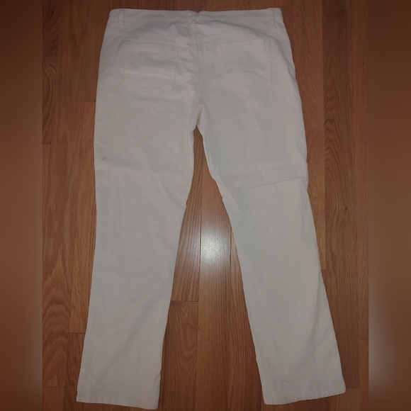 EUC Plus Size Women’s Tommy Hilfiger Ivory Straight Leg Corduroy Pants – Size 16 - Picture 5 of 14